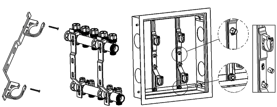 Кронштейни кріплення колекторів FAR FK 7480