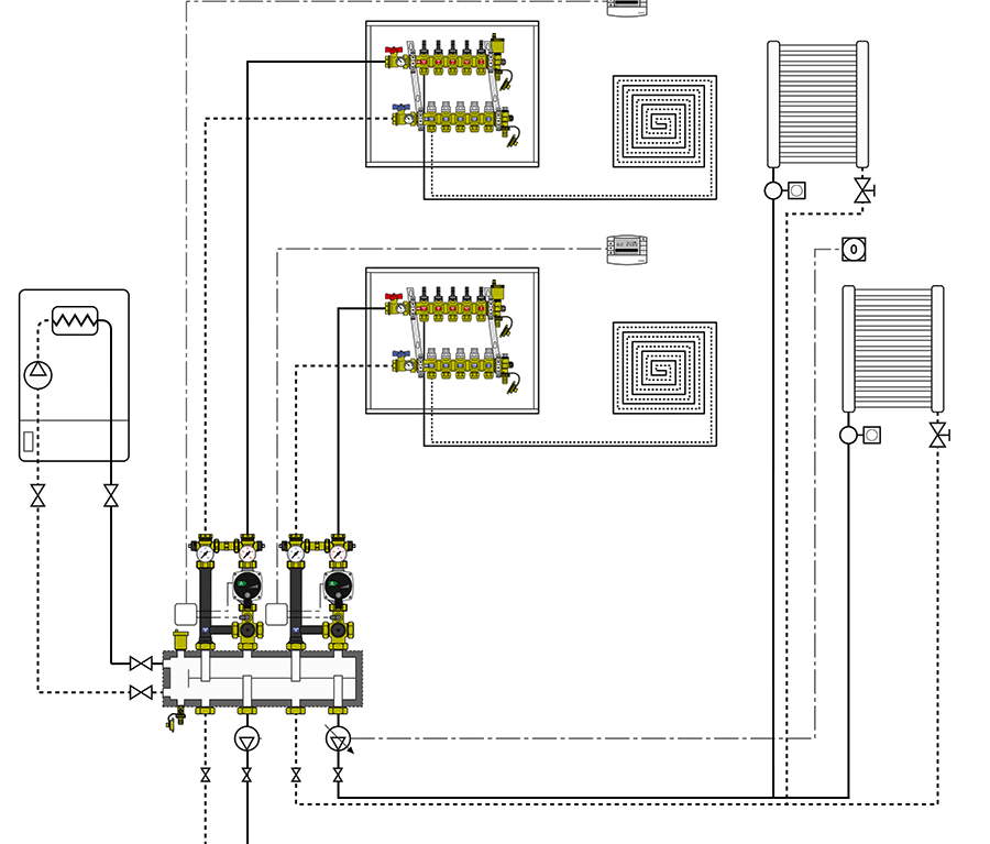 Насосна група для теплої підлоги Caleffi 166