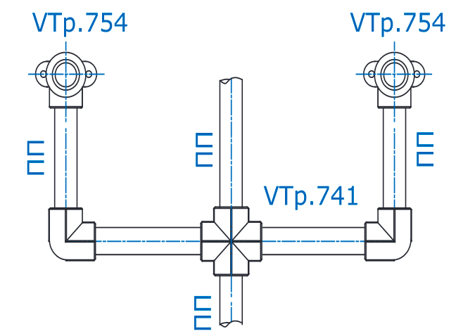 Хрестовина одноплощинна Valtec Vtp.741