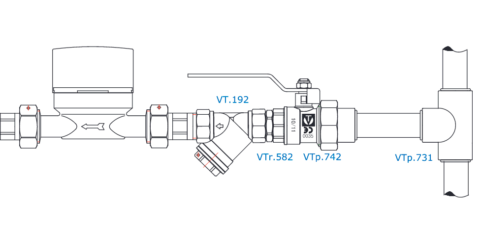 Поліпропіленовий кульовий кран з внутрішнім різьбленням Valtec Vtp.742