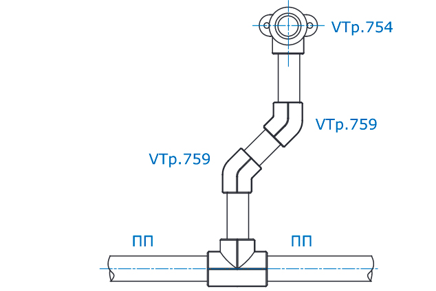 Кутник під 45° Valtec VTp.759