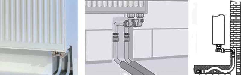 Узел нижнего подключения радиатора угловой Узел нижнего подключения радиатора угловой