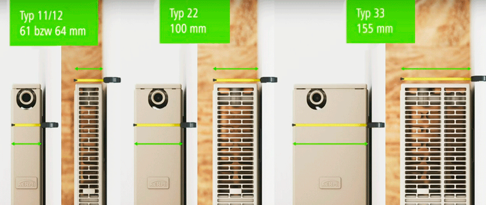 Kermi FTV сталеві радіатори типи