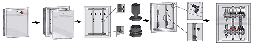 Як встановити вбудовану колекторну шафу теплої підлоги FAR FK 7150 40