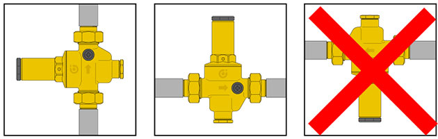 Монтаж редуктора тиску води Caleffi 536040