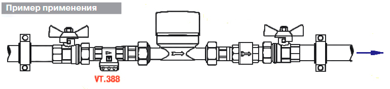 Прямий фільтр грубої очистки води Valtec VT.388