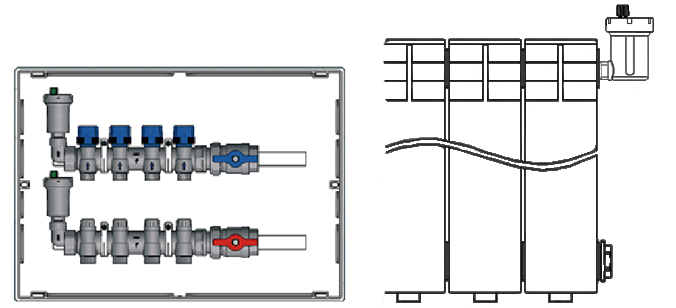 Автоматичний повітровідвідник кутовий для опалення Valtec VT.502.NA