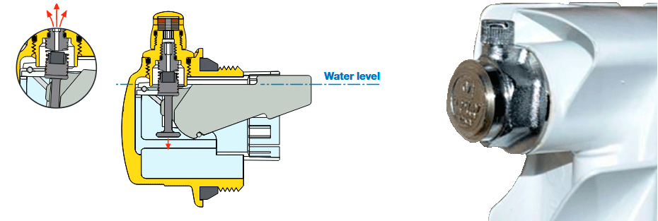 Автоматичний повітровідвідник Caleffi 507 на радіатор