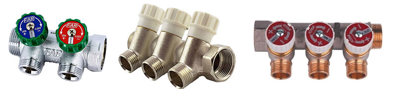 Регулюючий колектор з вентилями