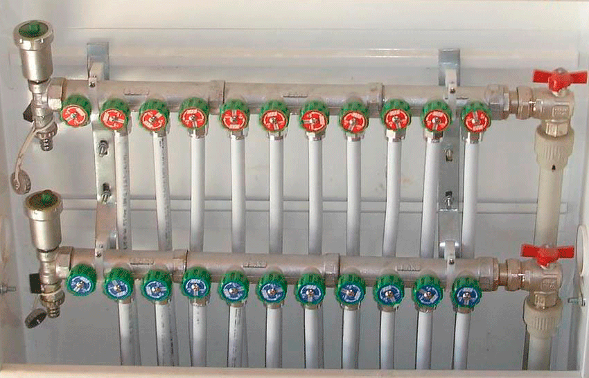 Колектор для води під Євроконус із регулюючими вентилями FAR FK 3821EU