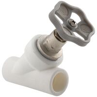 Поліпропіленовий вентильний прямоточний кран Valtec Vtp.714