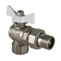 Valtec VT.228.W Кран шаровой VALTEC BASE с полусгоном угловой (американка), белая ручка