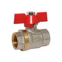 Кульовий кран Solomon  QP151 внутрішнє/внутрішнє різьблення, ручка "метелик"