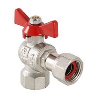 Кран кульовий кутовий з накидною гайкою Valtec VT.266.N