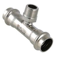 Трійник з зовнішнім різьбленням з нержавіючої сталі Valtec VTi.933.I, Розмір точний: 28-1