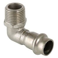 Уголок c наружной резьбой из нержавеющей стали Valtec VTi.953, Размер: 22-3/4