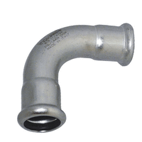 Дворозтрубний кутник із нержавіючої сталі Raccorderie Metalliche 181015900