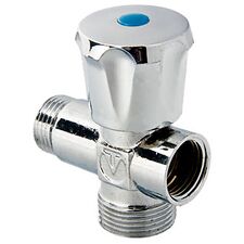 Вентиль - трійник хромований для підключення сантехприладів Valtec VT.255