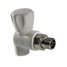Кран поліпропіленовий радіаторний кутовий Valtec Vtp.718