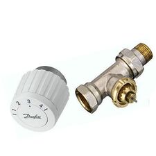 Кран RTL прямий з термоголовкою для теплої підлоги Danfoss FJVR 003L1080