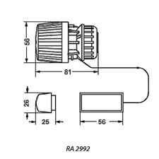 Термоголовка Danfoss RA 2992