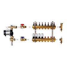 Коллекторы в сборе Danfoss для теплого пола с насосом