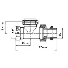 Радіаторний комплект прямий Honeywell VL134DA15
