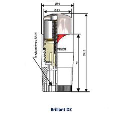 Термоголовка кольору Білий-Хром Schlosser Brillant 600200001