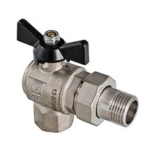 Кран кульовий посилений кутовий з американкою Valtec VT.328