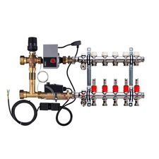 Коллекторы в сборе Kermi для теплого пола с насосом