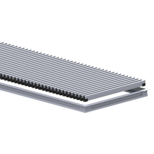 Решетки для конвектора алюминиевые Carrera серии Hi-Tech, Модификация: С рамкой, Ширина: 180, Длина: 1000