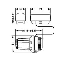 Термоголовка для теплого пола Danfoss FTC 013G5081