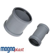 Каналізаційний фітинг муфта дворозтрубна сполучна Magnaplast HT, Розмір точний: 32