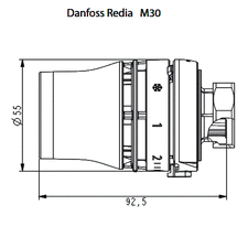 Термоголовка для радиатора Danfoss 015G3330