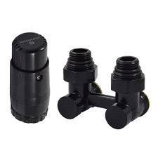 Комплект радіаторний кутовий чорний Schlosser 600800067.RAL90051