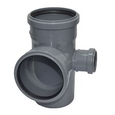 Канализационная двухплоскостная крестовина с отводом 50 мм вправо