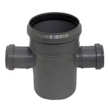 Канализационная крестовина с двумя отводами 50 мм