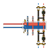 Насосна група прямого розподілу Caleffi 165