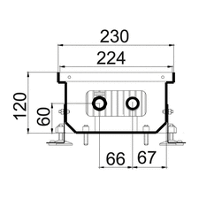 Внутрипольный конвектор Polvax KE 230.120