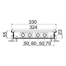 Внутрипольный конвектор Polvax KEM 330.55-Mini