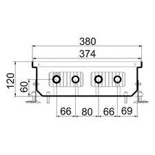 Внутрипольный конвектор Polvax KEM 380.120