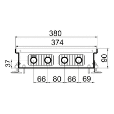 Внутрипольный конвектор Polvax KEM 380.90