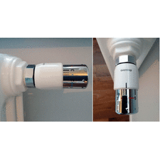 Термоголовка колір білий-хром для радіатора Oventrop Uni SH 1012065