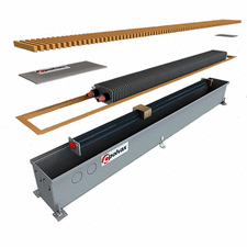 Внутрипольный конвектор с вентилятором Polvax KV 160.180