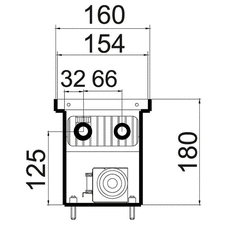 Внутрипольный конвектор с вентилятором Polvax KV 160.180 разиеры