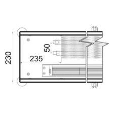 Внутрипольный конвектор с вентилятором Polvax KV 230.67-Mini
