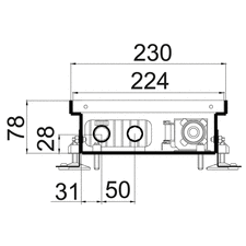 Внутрипольный конвектор с вентилятором Polvax KV 230.78