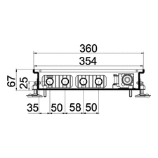 Внутрипольный конвектор с вентилятором Polvax KVM 360.67-Mini