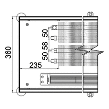 Внутрипольный конвектор с вентилятором Polvax KVM 360.67-Mini