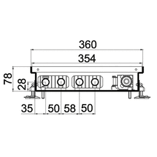 Внутрипольный конвектор с вентилятором Polvax KVM 360.78-Mini